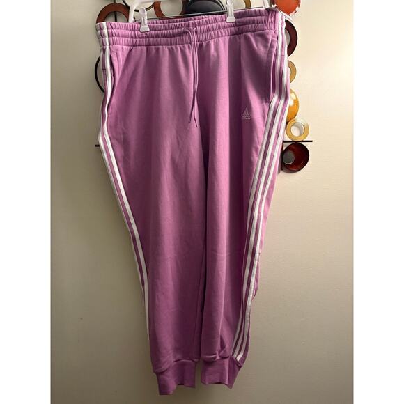 Adidas 2x women’s pink sweatpants joggers - Picture 1 of 4
